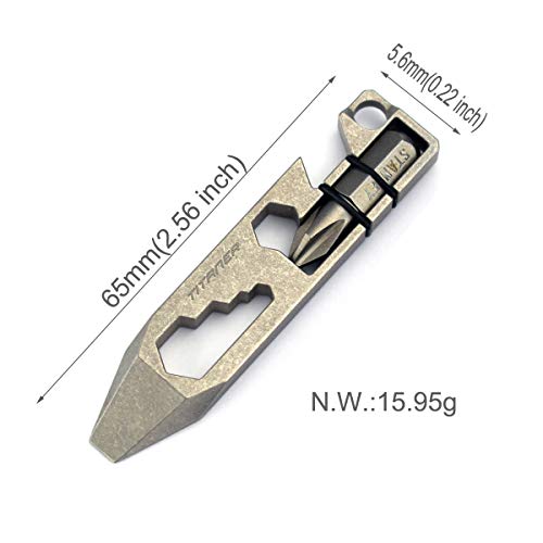 Titaner Titanium Multitool Pry Bar Bottle Opener Screwdriver Wrenc...