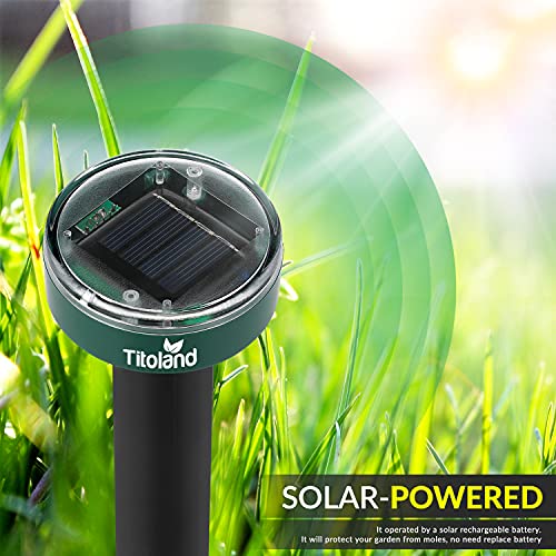 Mole Repellent Solar Powered for Lawns, 8 Pack Gopher Repellent Ul...