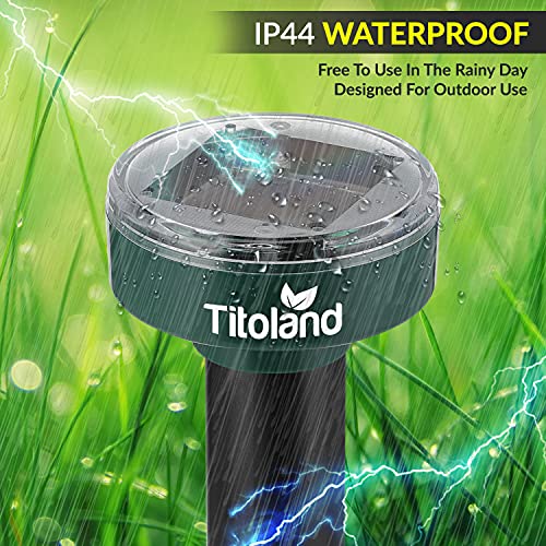 Mole Repellent Solar Powered for Lawns, 8 Pack Gopher Repellent Ul...