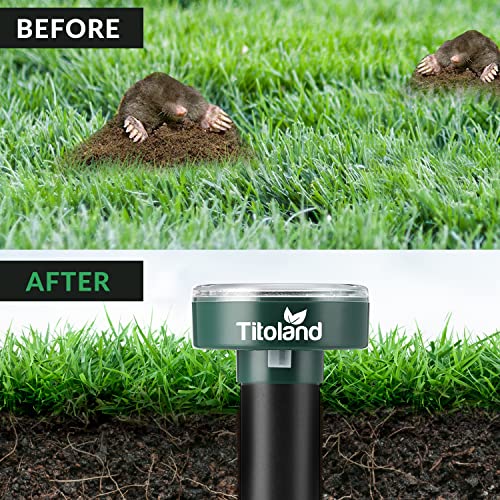 Mole Repellent Solar Powered for Lawns, 8 Pack Gopher Repellent Ul...