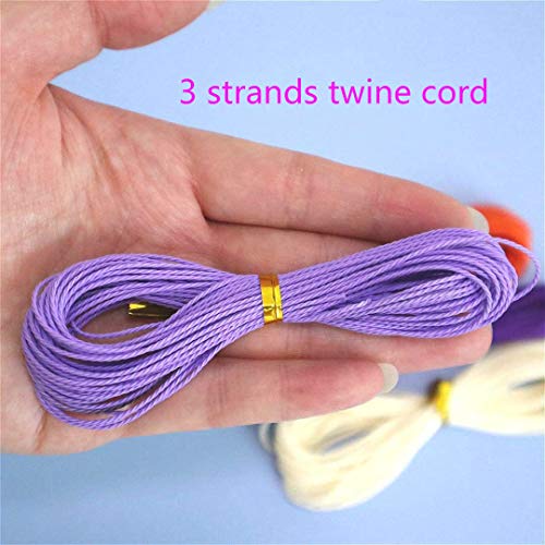 Tiumso 28 Colors 1mm Waxed Polyester Twine Cord 3 Strands Macrame ...