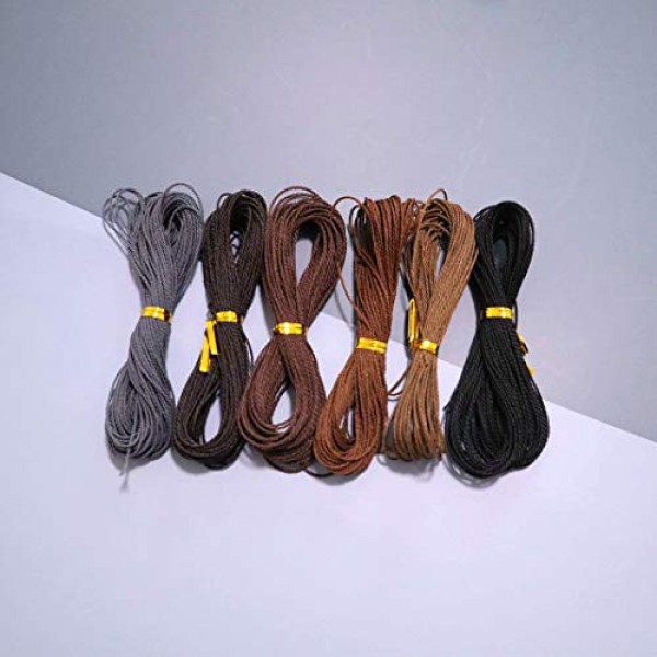 Tiumso 28 Colors 1mm Waxed Polyester Twine Cord 3 Strands Macrame ...