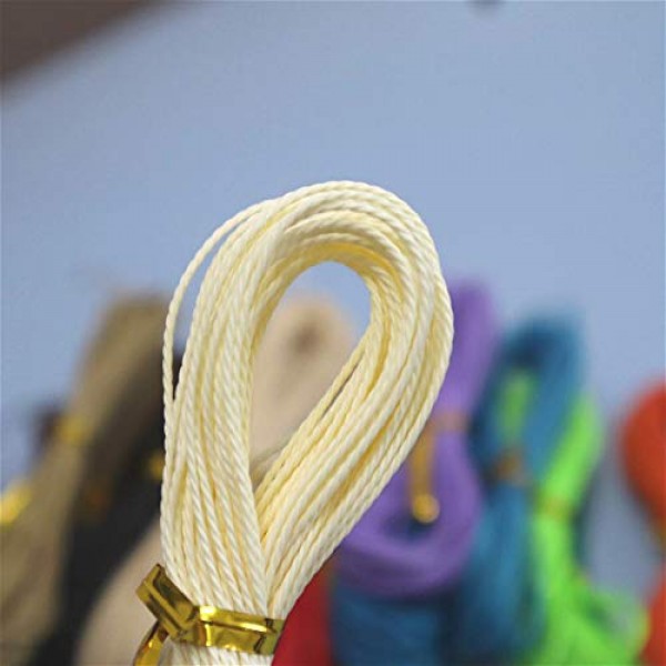 Tiumso 28 Colors 1mm Waxed Polyester Twine Cord 3 Strands Macrame ...