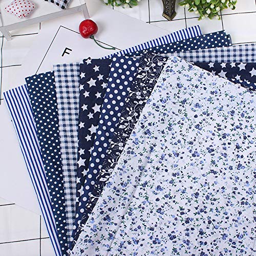 TJK 7pcs Quilting Fabric- Fat Quarters Fabric Bundles- 100% Cotton...