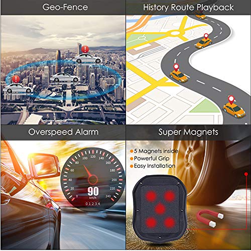 TKSTAR GPS Tracker, GPS Tracker for Vehicles Waterproof Tracking D...