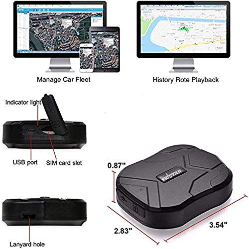 TKSTAR GPS Tracker,GPS Tracker for Vehicles Waterproof Real Time C...
