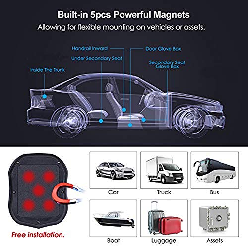 TKSTAR GPS Tracker,GPS Tracker for Vehicles Waterproof Real Time C...