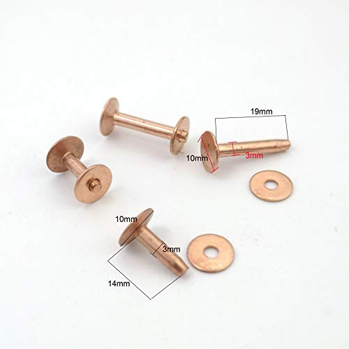 Towonder Copper Rivets with Setters Rust-Proof Studs DIY Leather C...