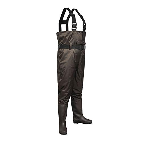 Toandon Mens Fishing Waders Bootfoot Chest Waders with Boots Water...