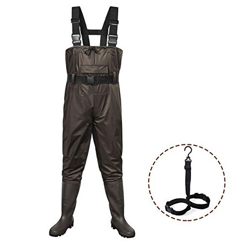 Toandon Mens Fishing Waders Bootfoot Chest Waders with Boots Water...