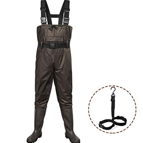 Toandon Mens Fishing Waders Bootfoot Chest Waders with Boots Water...