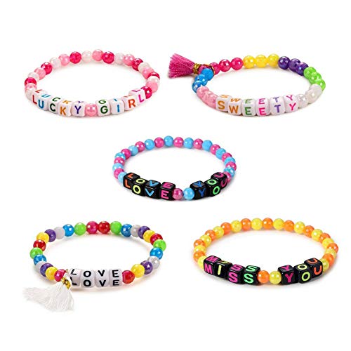TOAOB 1200pcs Beads Kit Acrylic Letter Beads Cube Alphabet Beads M...
