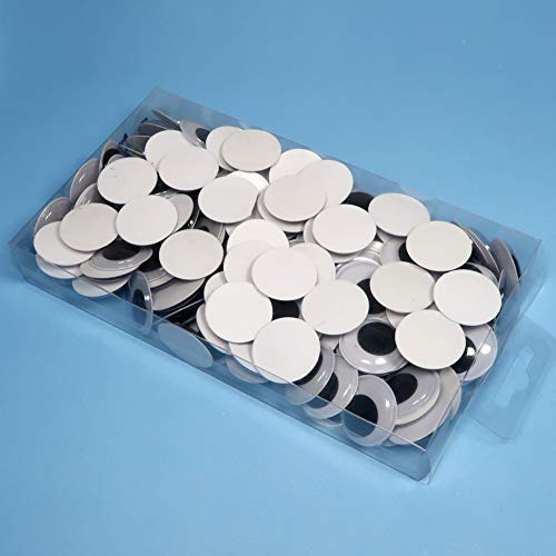 TOAOB 150pcs 1 Inch Plastic Wiggle Googly Eyes Self-Adhesive Black...