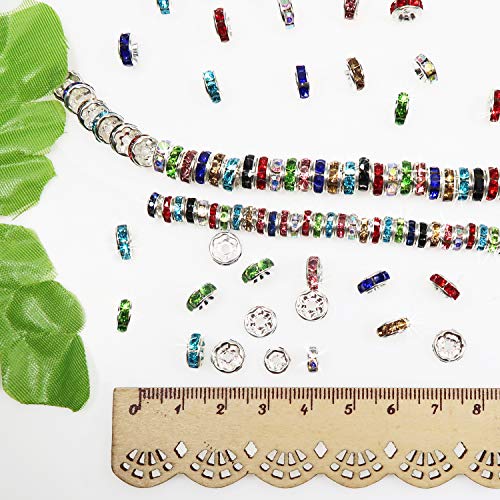 TOAOB 400pcs Assorted Colors Crystal Rondelle Spacer Beads 6mm 8mm...