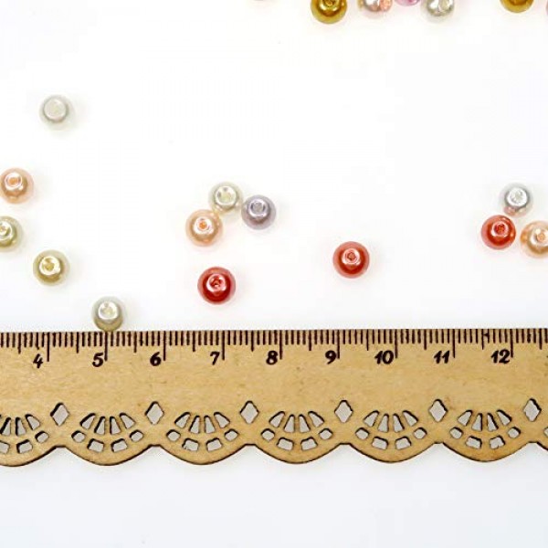 TOAOB 500pcs 6mm Glass Pearl Beads Bulk Assorted Color Loose Space...