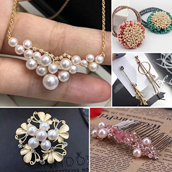 TOAOB 500pcs 6mm Glass Pearl Beads Bulk Assorted Color Loose Space...