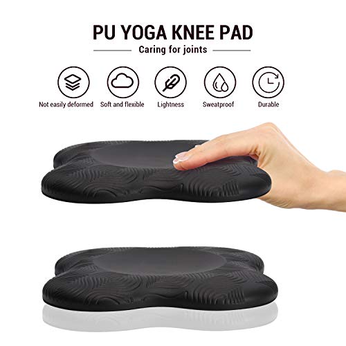 TOBWOLF 2PCS Yoga Knee Pad, Soft Foam Yoga Kneeling Mat, Non Slip ...
