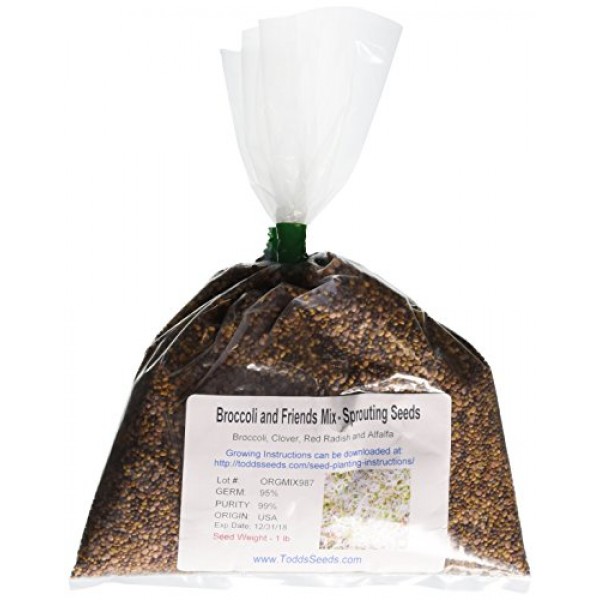 Broccoli and Friends Sprouting Seed Mix, One Pound