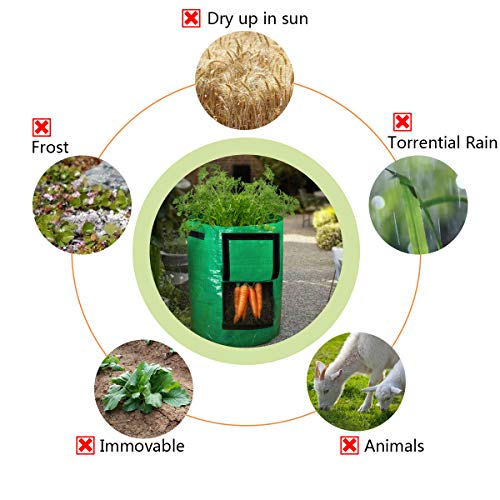 Todoing Garden Potato Grow Bag, 4Pack10Gallon Grow Bags with Acces...