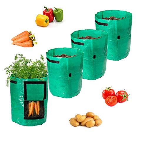 Todoing Garden Potato Grow Bag, 4Pack10Gallon Grow Bags with Acces...