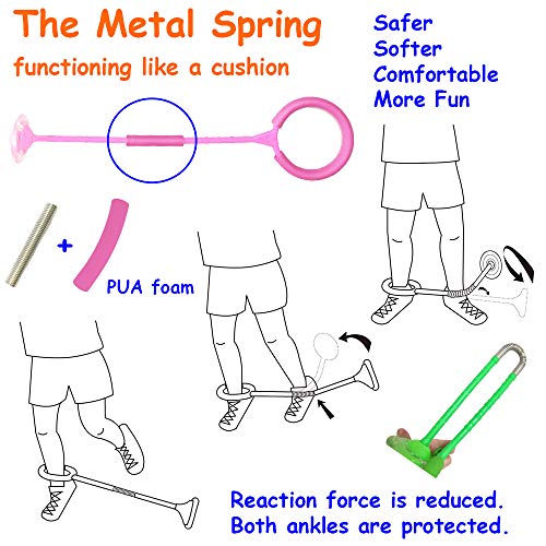 Todos Aman Foldable Flashing LED Skip Swing Jumping Wheel, Cool, H...