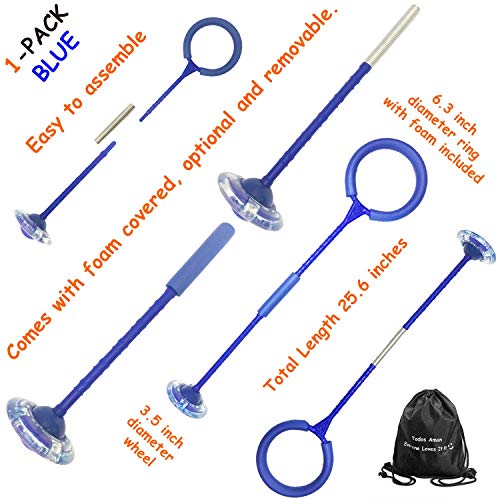 Todos Aman Foldable Flashing LED Skip Swing Jumping Wheel, Cool, H...