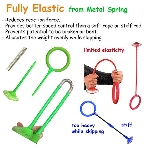 Todos Aman Foldable Flashing LED Skip Swing Jumping Wheel, Cool, H...