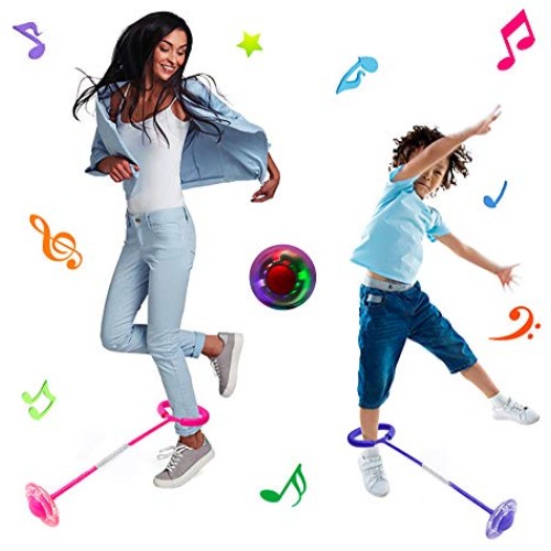 Todos Aman Foldable Flashing LED Skip Swing Jumping Wheel, Cool, H...
