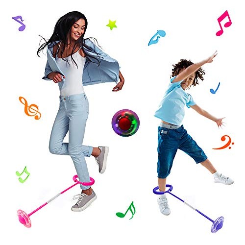 Todos Aman Foldable Flashing LED Skip Swing Jumping Wheel, Cool, H...