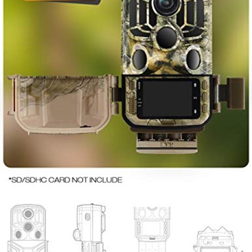 TOGUARD WiFi Trail Camera 20MP 1296P Game Camera Motion Activated ...