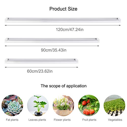 TOHUU 2FT T8 LED Grow Light Bar,9W Plant Grow Light Tube Full Spec...