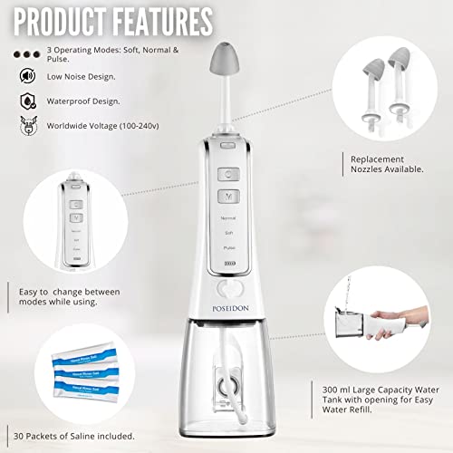 Nasal Irrigator with Bonus 30 Saline Packets - Irrigation for Sinu...