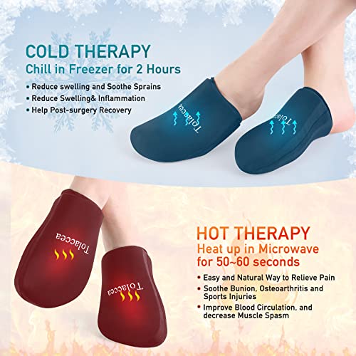 Foot Ice Pack for Toes,Reusable Gel Ice Pack for Hot and Cold Ther...