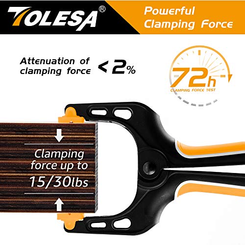 TOLESA 6-Piece Nylon Spring Clamp Set-2 Pcs 7 Inch Clamps, 4 Pcs 4...