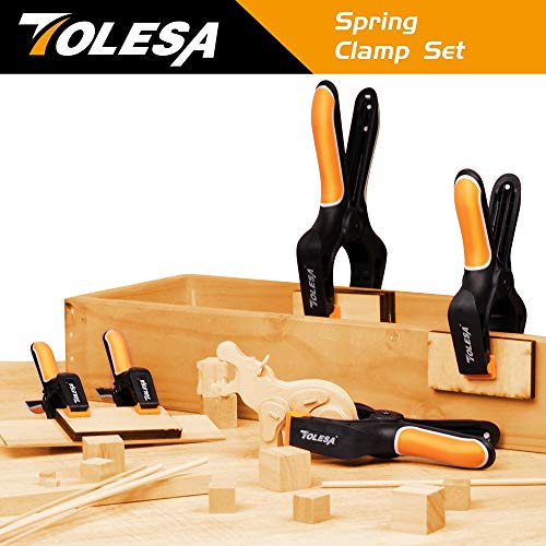 TOLESA 6-Piece Nylon Spring Clamp Set-2 Pcs 7 Inch Clamps, 4 Pcs 4...