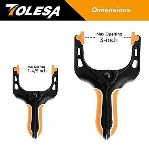 TOLESA 6-Piece Nylon Spring Clamp Set-2 Pcs 7 Inch Clamps, 4 Pcs 4...