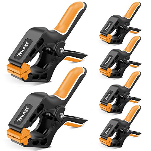TOLESA 6-Piece Nylon Spring Clamp Set-2 Pcs 7 Inch Clamps, 4 Pcs 4...