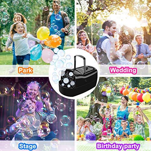 TOLOCO Bubble Machine,Automatic Bubble Blower Portable Bubble Make...