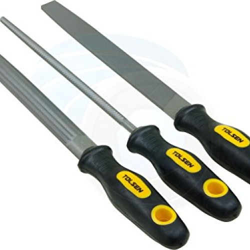 3pcs T12 Carbon Steel Rasp File Set Grinder Half Round Flat Metal ...