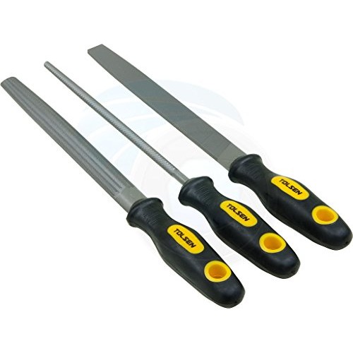 3pcs T12 Carbon Steel Rasp File Set Grinder Half Round Flat Metal ...