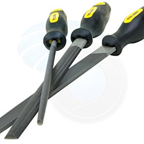 3pcs T12 Carbon Steel Rasp File Set Grinder Half Round Flat Metal ...