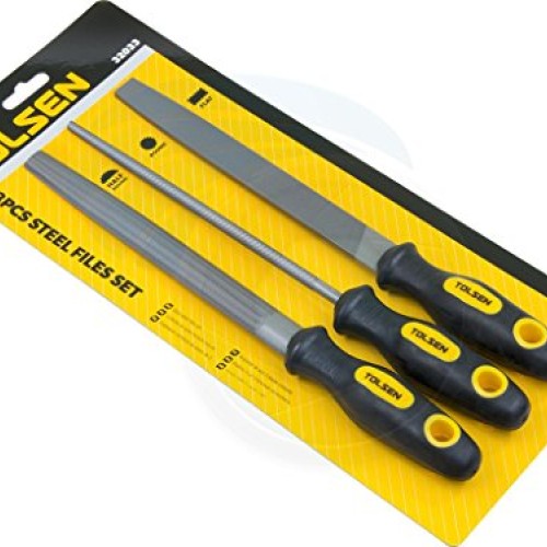 3pcs T12 Carbon Steel Rasp File Set Grinder Half Round Flat Metal ...