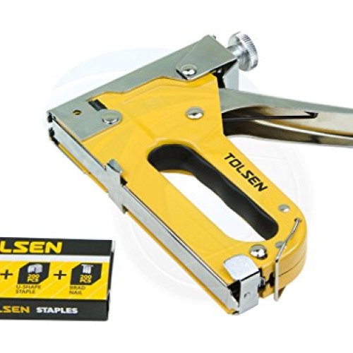 Heavy Duty Chrome 3 Way Stapler Staple Nailer Crown U-Shape Nails