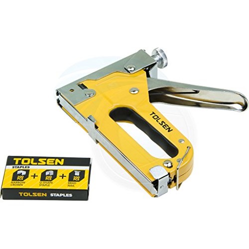 Heavy Duty Chrome 3 Way Stapler Staple Nailer Crown U-Shape Nails