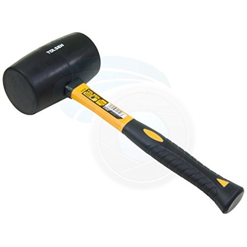 Large Rubber Mallet 32oz 900g Hammer Fiberglass Rubberized Handle ...