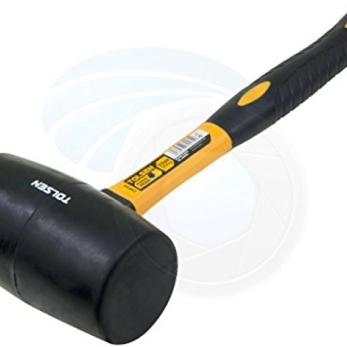 Large Rubber Mallet 32oz 900g Hammer Fiberglass Rubberized Handle ...