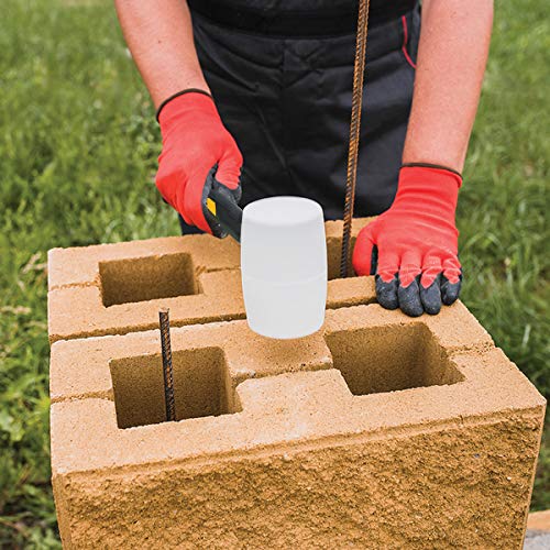 White Rubber Mallet 24oz, Rubber Mallet Hammer, Fiberglass Handle,...