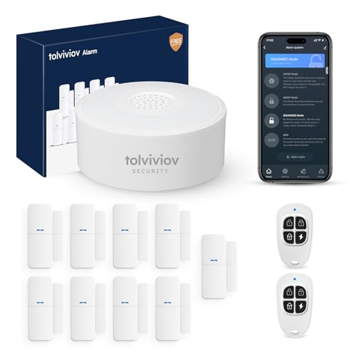 tolviviov Home Alarm System2nd Gen, 12 Pieces Smart Home Alarm S...