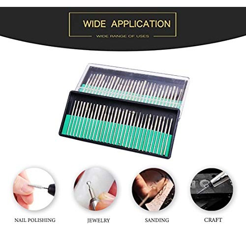 30 PCS Diamond Burrs Set, 1/8” Shank Rotary Tool Accessory for Jew...