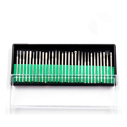 30 PCS Diamond Burrs Set, 1/8” Shank Rotary Tool Accessory for Jew...